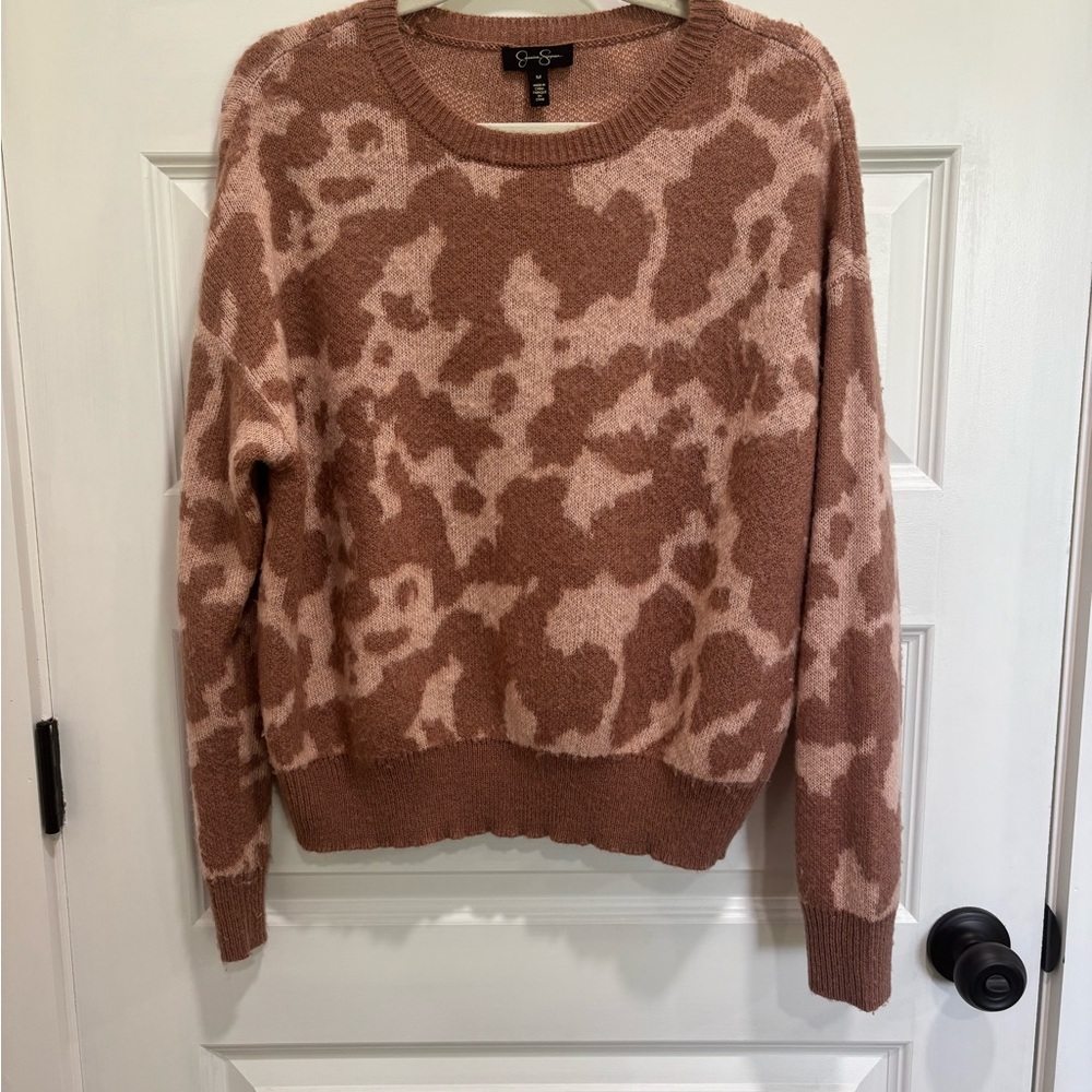 Jessica Simpson Brown and Cream Patterned Sweater
